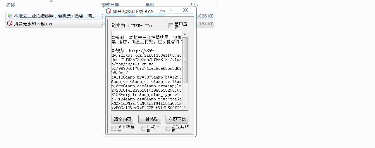 抖音无水印视频解析下载工具版