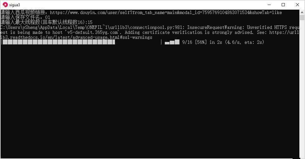 PC抖音西瓜短视频无水印下载工具绿色单文件